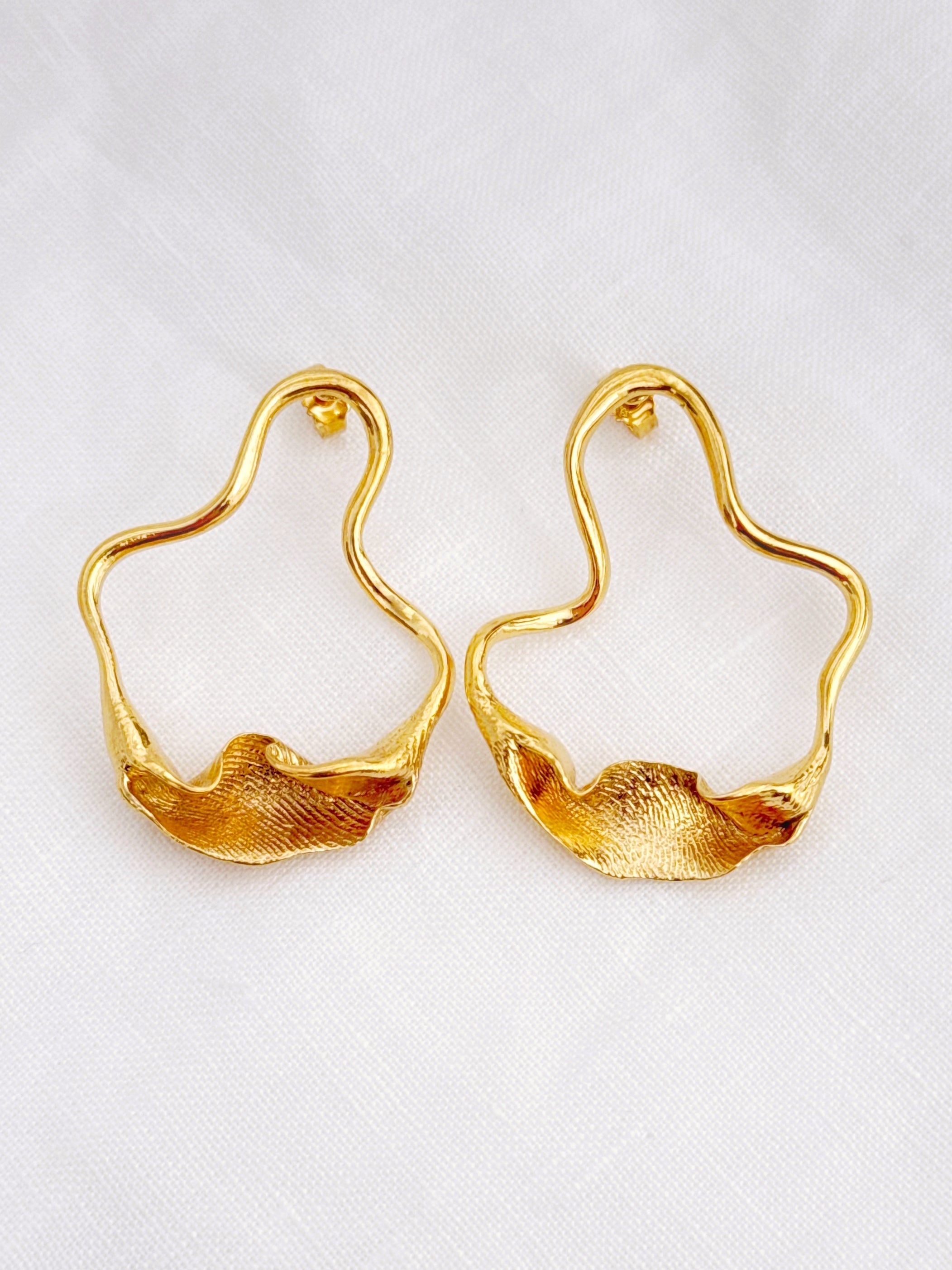 Acid Love Oyster Earstick One Size   Vermiel 24 Kt  Goldplated Sterling