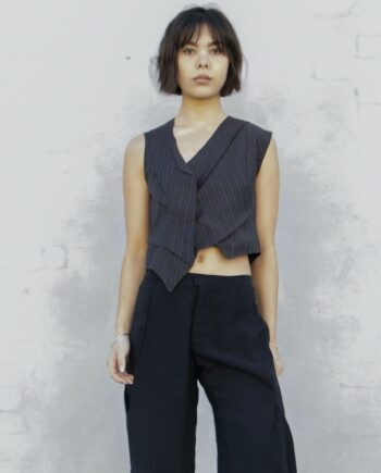 Asymmetrical Wool Vest