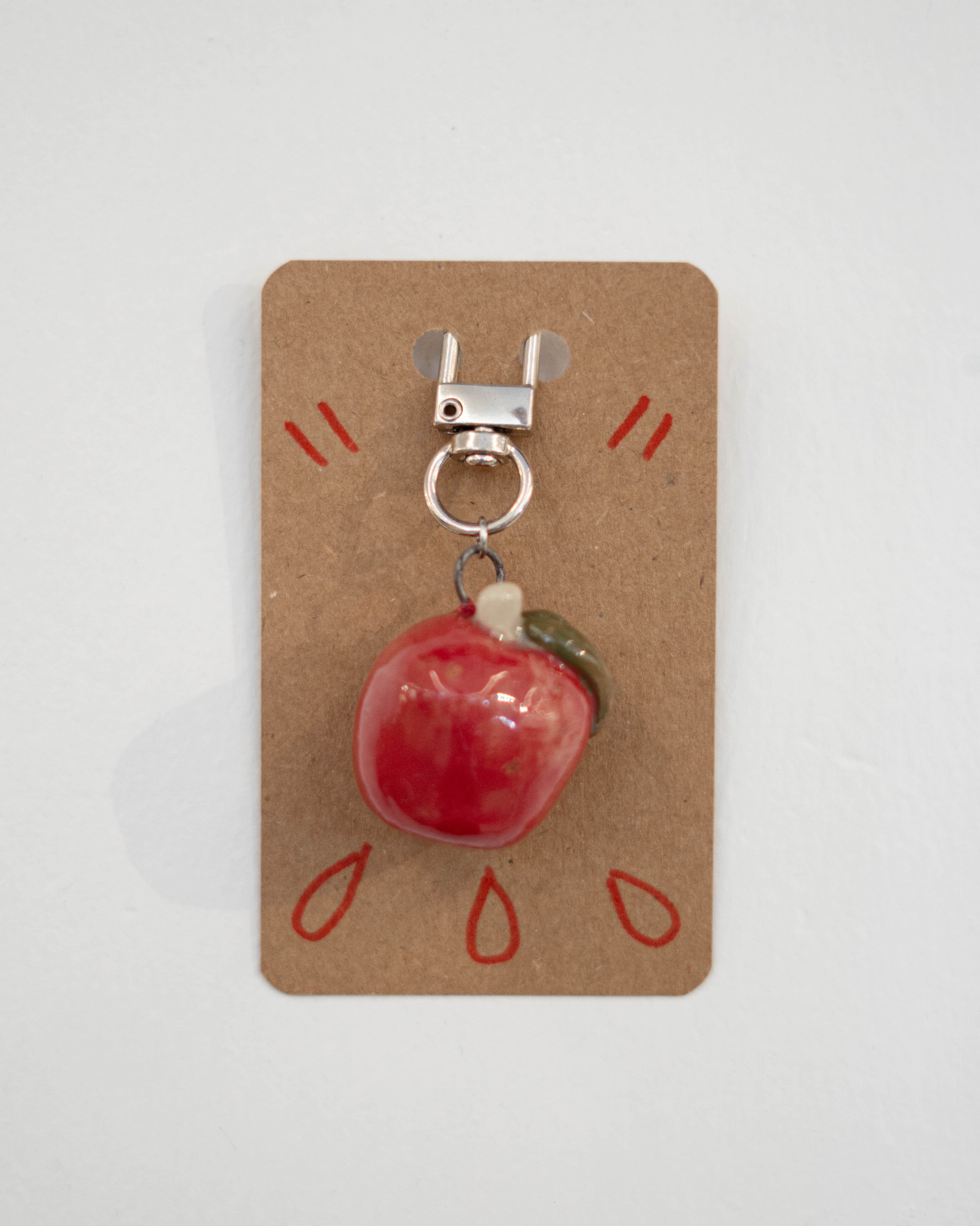 Ceramic Keychains Small Apple