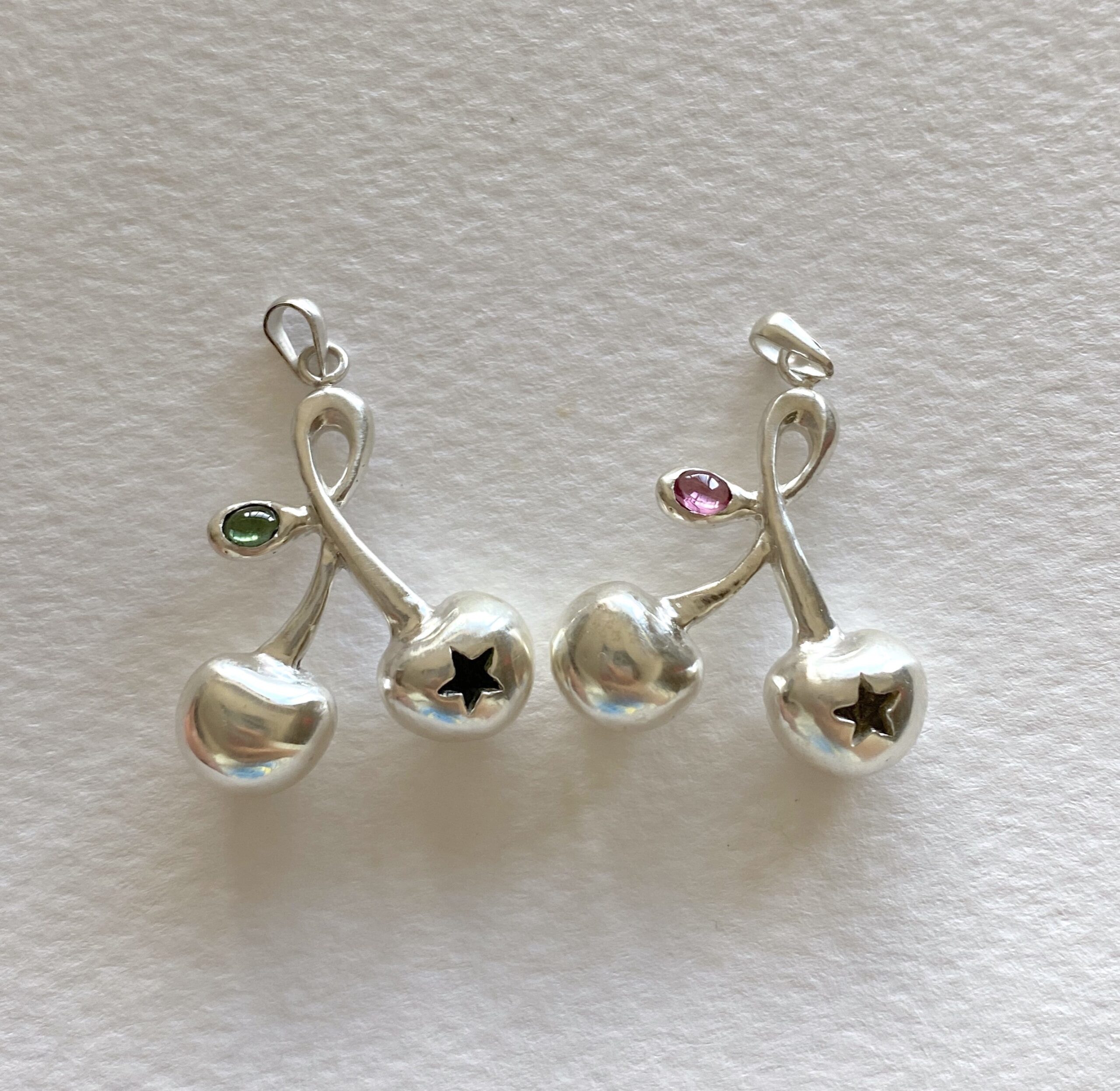 Cherry Necklace Pink