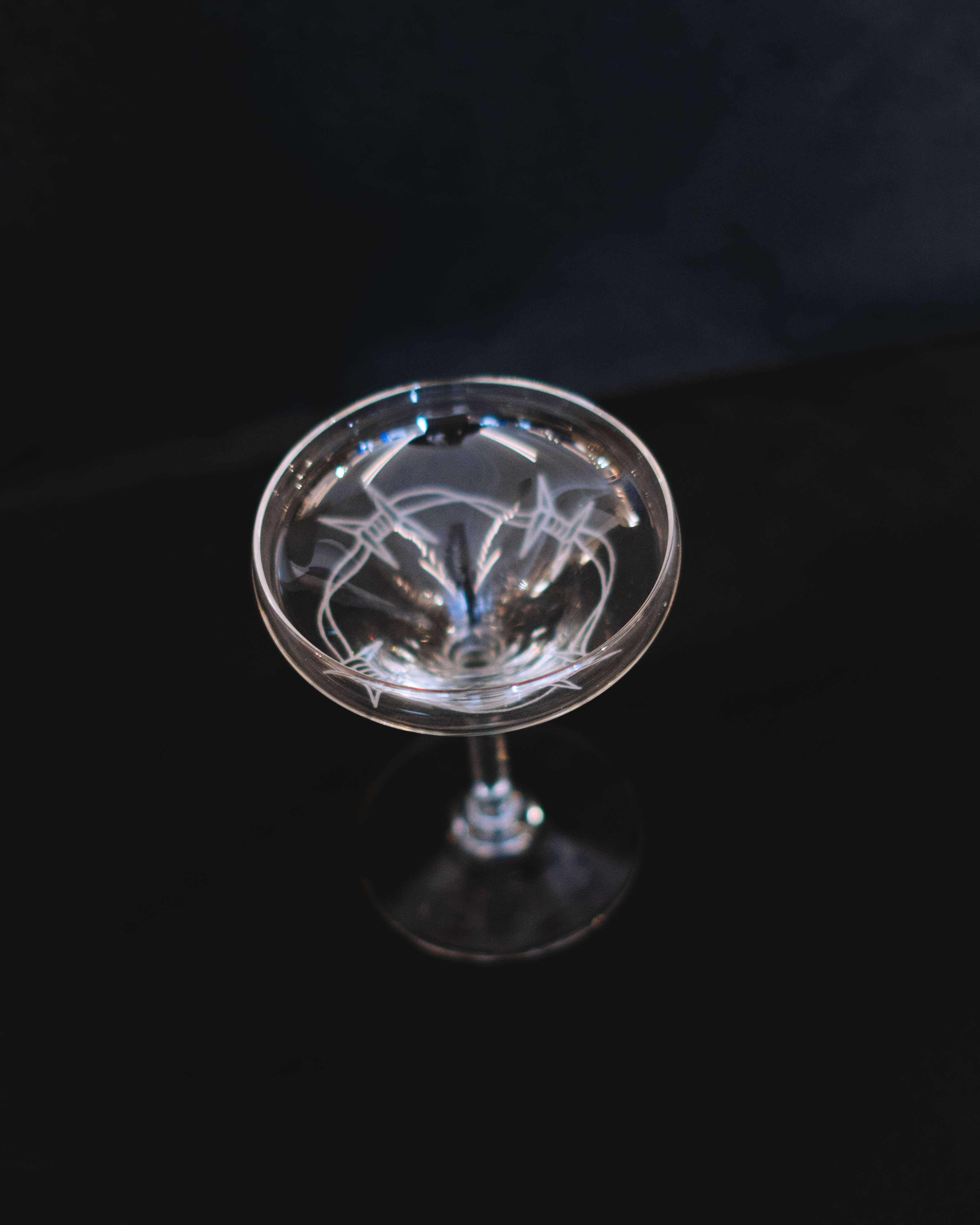 Engraved Champagne Misket Glasses