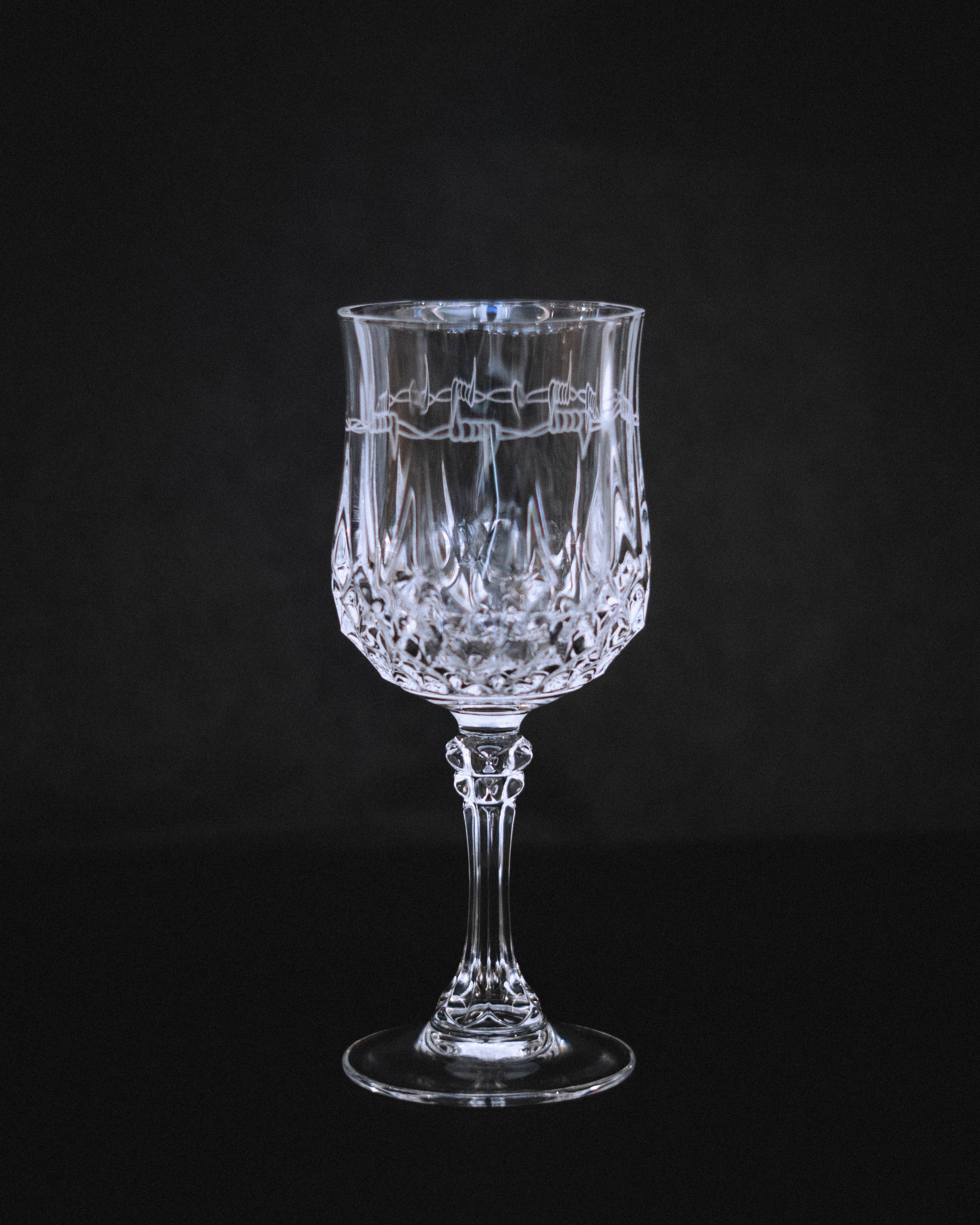 Engraved Wine Crystal Glasses