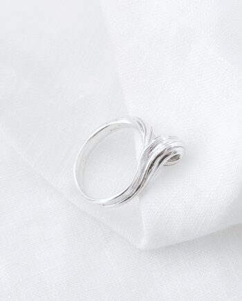 Helix Plunge Ring Size 50   Sterling 925 Silver