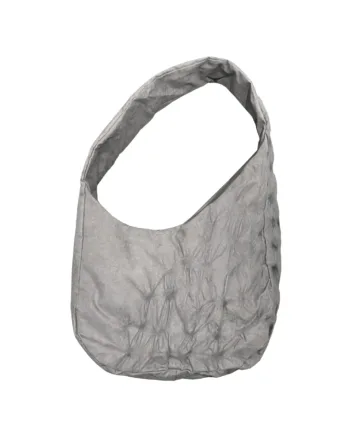 Leaf Vein Bag Suede Grey