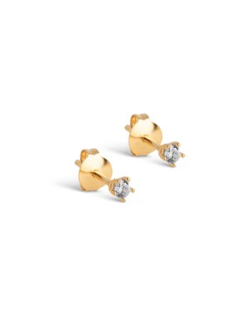 Enamel øreringe Copenhagen Studs  Clara White Cz
