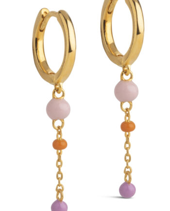 Enamel øreringe Hoops  Lola Bold Blush