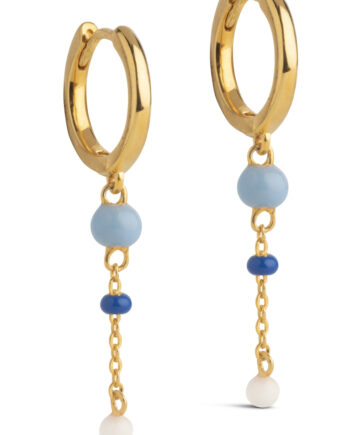 Enamel øreringe Hoops  Lola Bold Marine