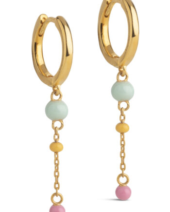 Enamel øreringe Hoops  Lola Bold Rainbow