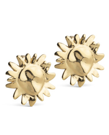 Enamel øreringe Studs  Large Sunshine Gold