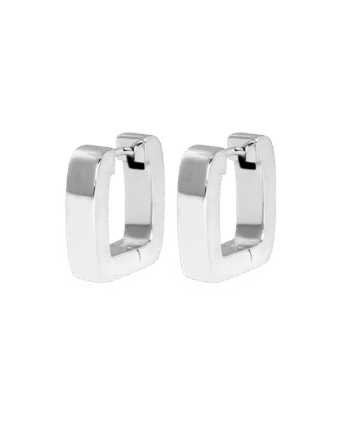 Ix Bold Square Hoops Silver