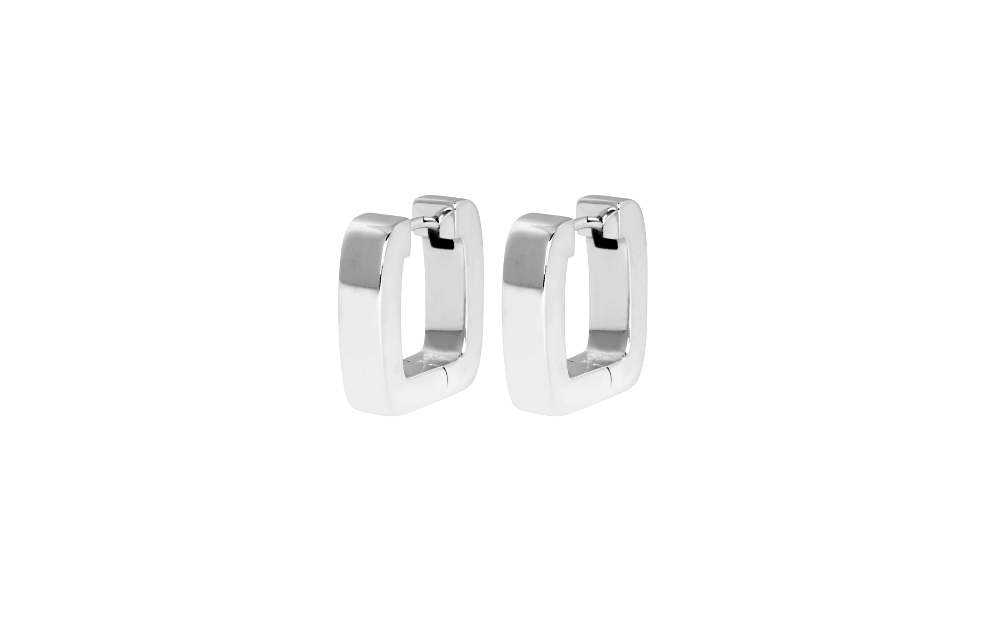 Ix Bold Square Hoops Silver