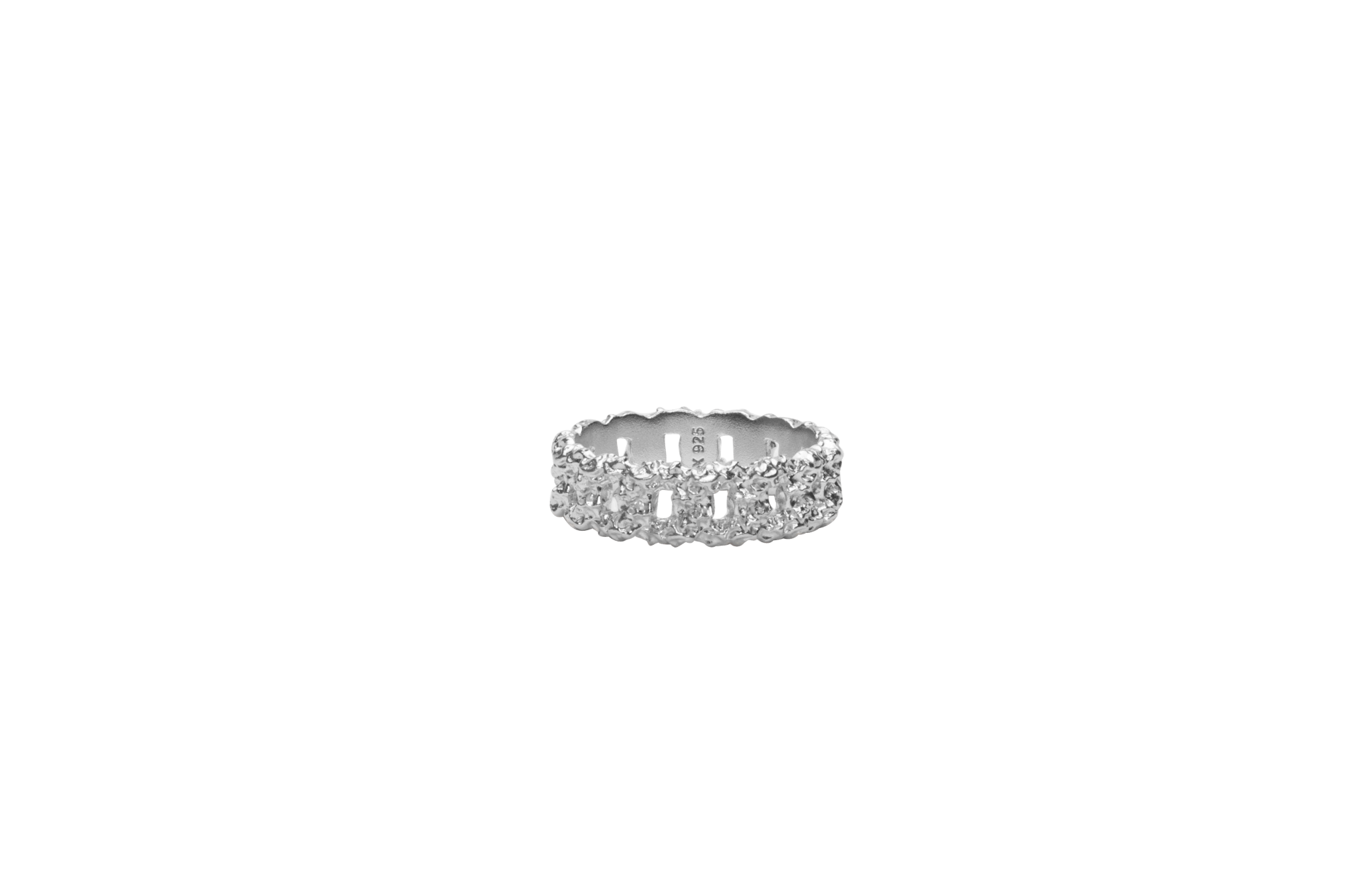 Ix Crunchy Curb Ring Silver