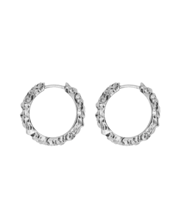 Ix Crunchy Edge Earrings Silver