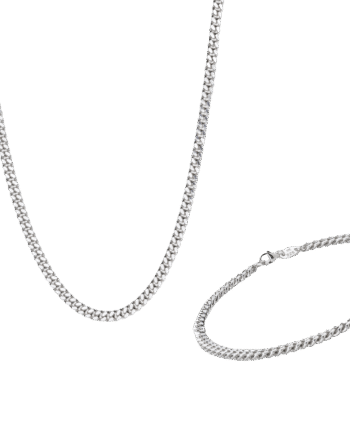 Ix Curb Silver Smykkesæt