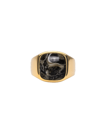 Ix Cushion Signet Ring Turtle Agate