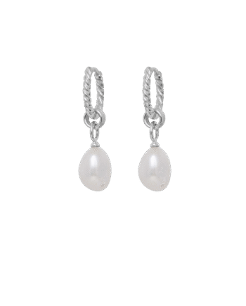 Ix Ocean Pearl Earrings Silver
