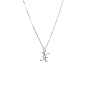 Ix   Letter Charm Silver