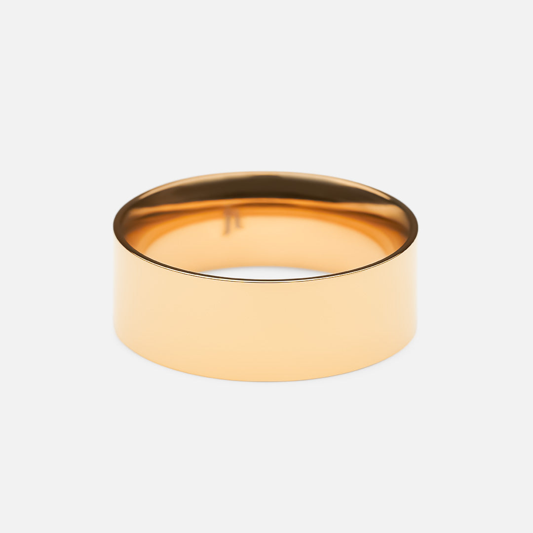 Flat Band Ring 18k Guldbelagt 6mm
