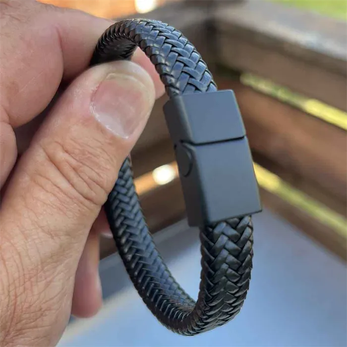 Sort Fiber Armbånd Bial  20cm