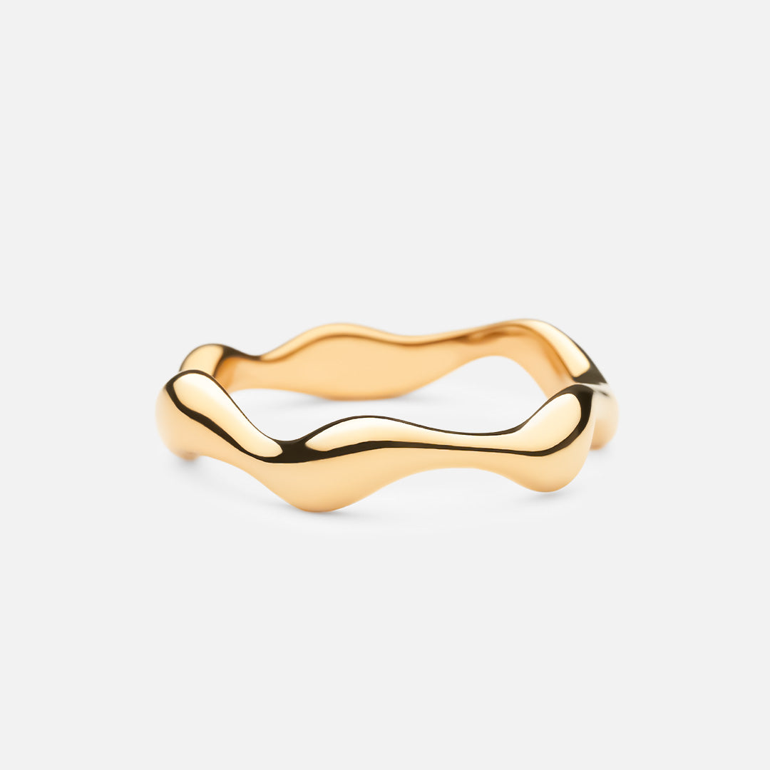 Wave Ring 18k Guldbelagt