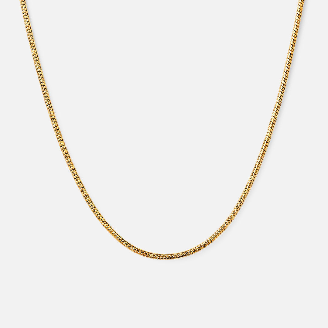 Square Snake Halskæde 18k Guldbelagt