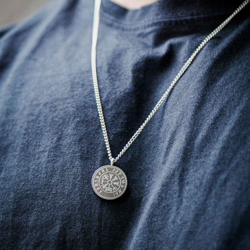 Vegvisir Halskæde Sølvtonet Herre Northern Legacy