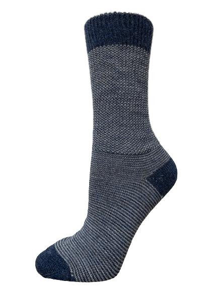 Alpaca Sokker  Jeansblå Størrelse 18-21