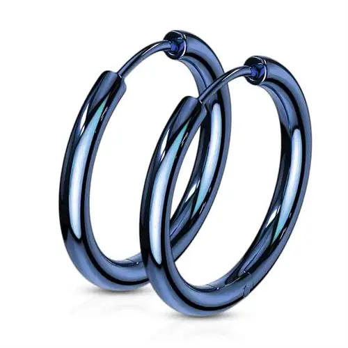 Bluecoatet ørering   ædelstål 18mm