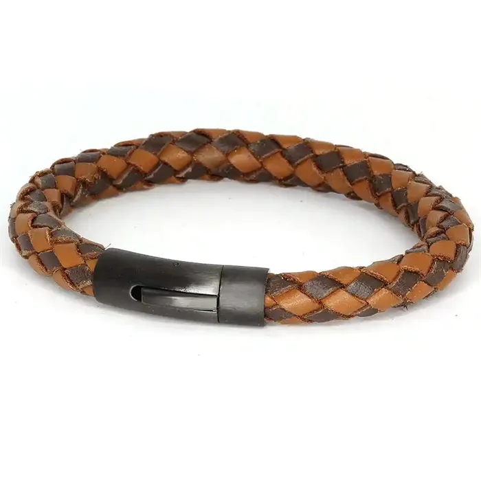 Læderarmbånd Mørk Brun