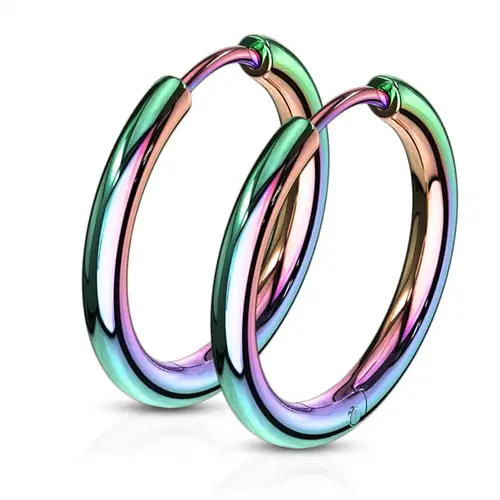 Rainbow ørering   ædelstål 18mm