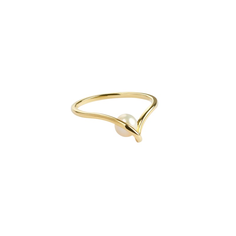 Sela Pearl Ring 60   Golden