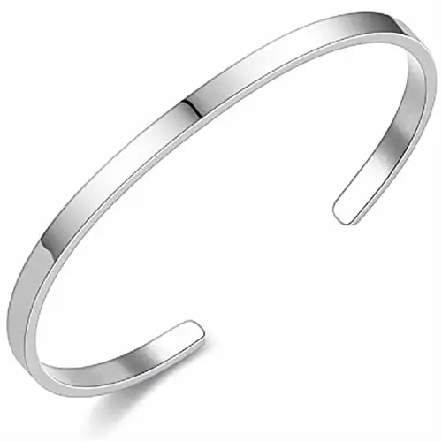 Thin Line Bangles 4mm Bred    Rustfri Stål