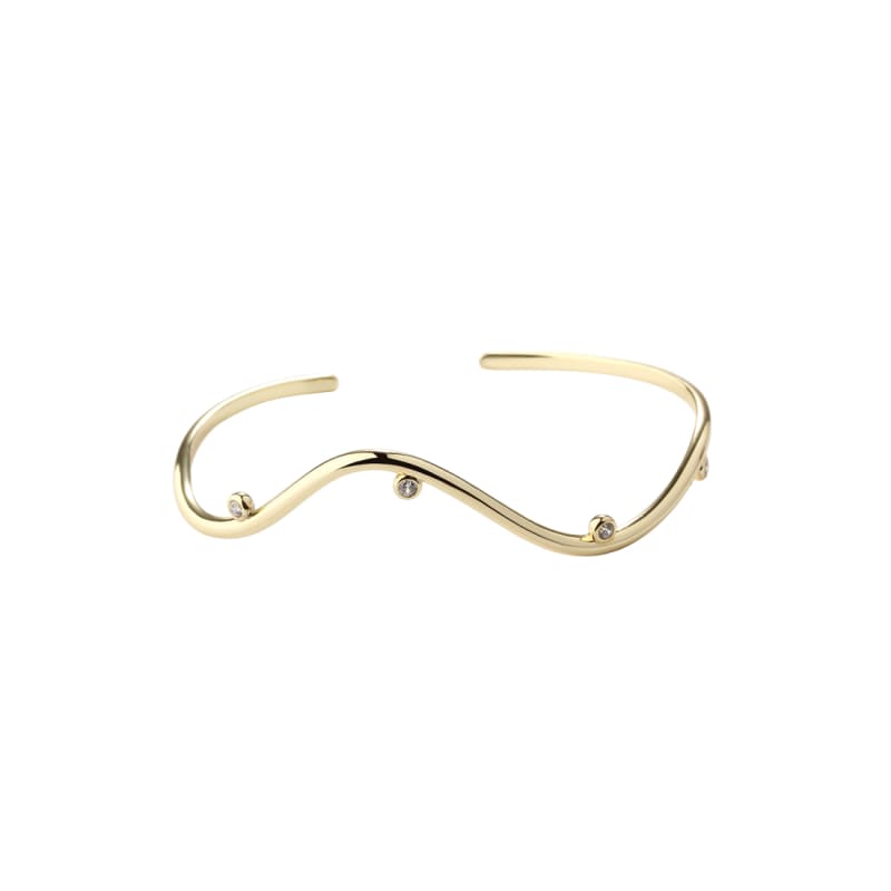 Wavy Bangle     Golden