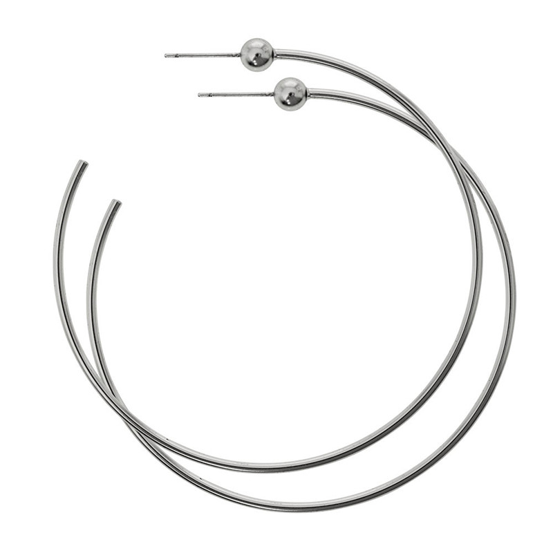 Dansk Copenhagen Creoler øreringe Med Rhodium Tabitha