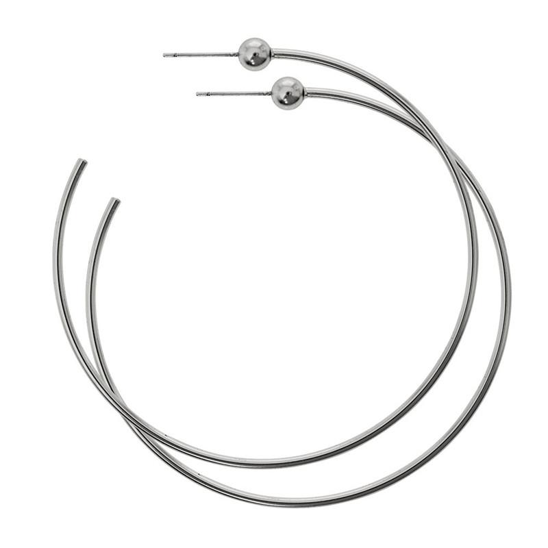 Dansk Copenhagen Creoler øreringe Med Rhodium Tabitha