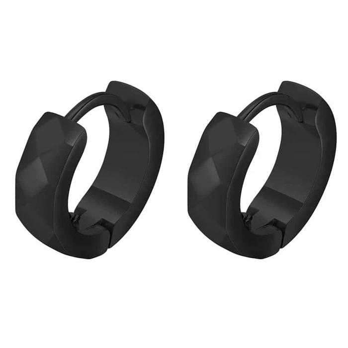 Facet ørering   Sort Ip Blackcoat ædelstål