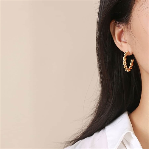Hiip Ip Gold ørering Stor