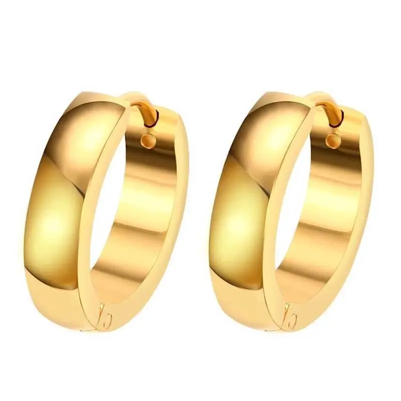 Lækker ørering Med Guld Farve    Stk  16mm