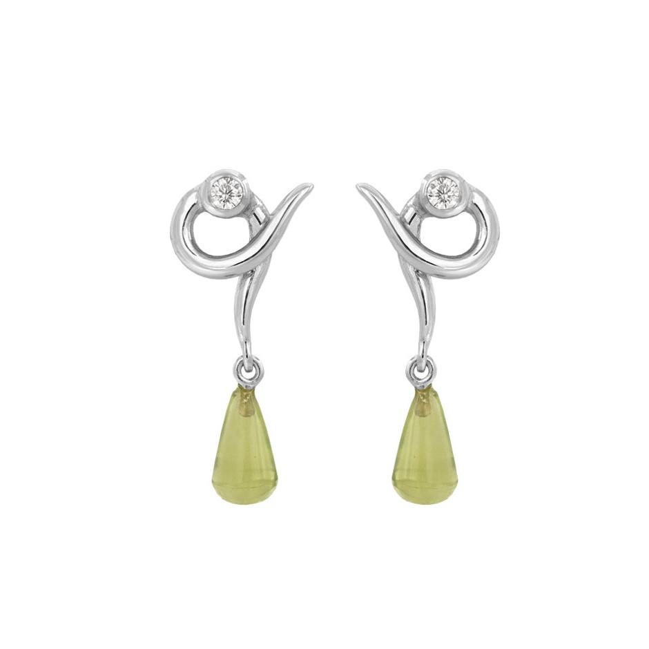 Rabinovich Sølv ørestikker Med Peridot Rainforest Dew