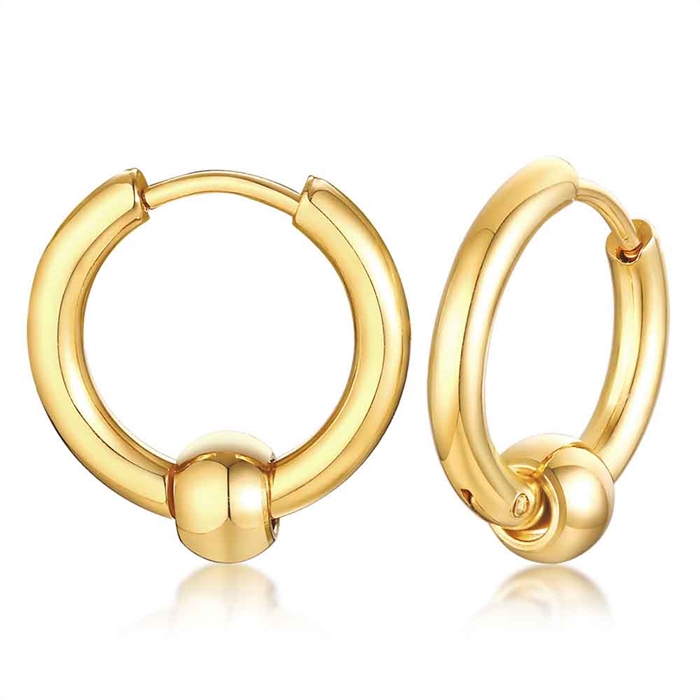ørering Med Stålkugle Golden   Stk