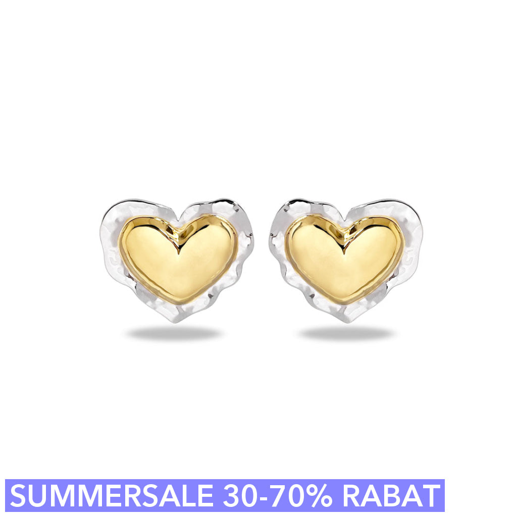 øreringesæt  Heartcushion 18 Karat Forgyldning