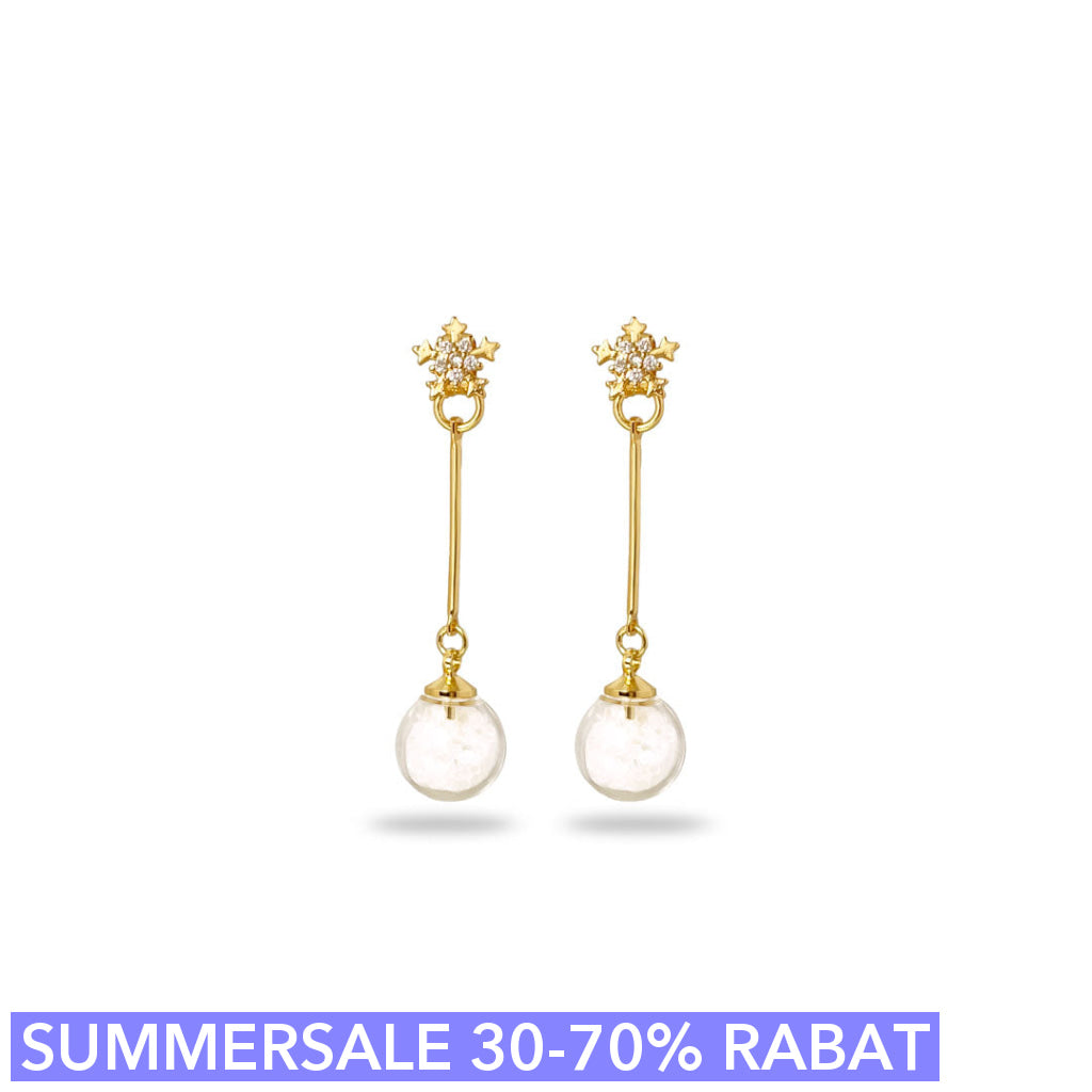 øreringesæt  Ornamental Snow 18 Karat Forgyldning Limited