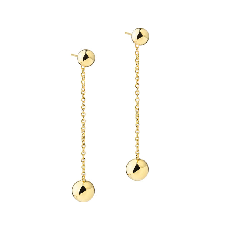 Alba Earstud Long   Golden
