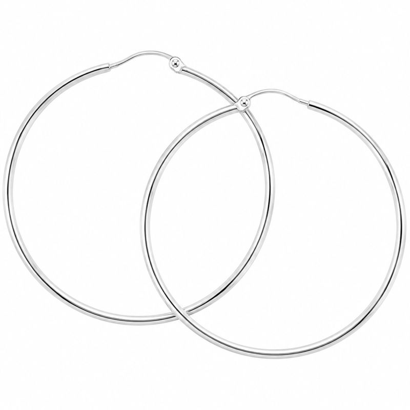 Ana Hoop   Large 50 Mm   Silver