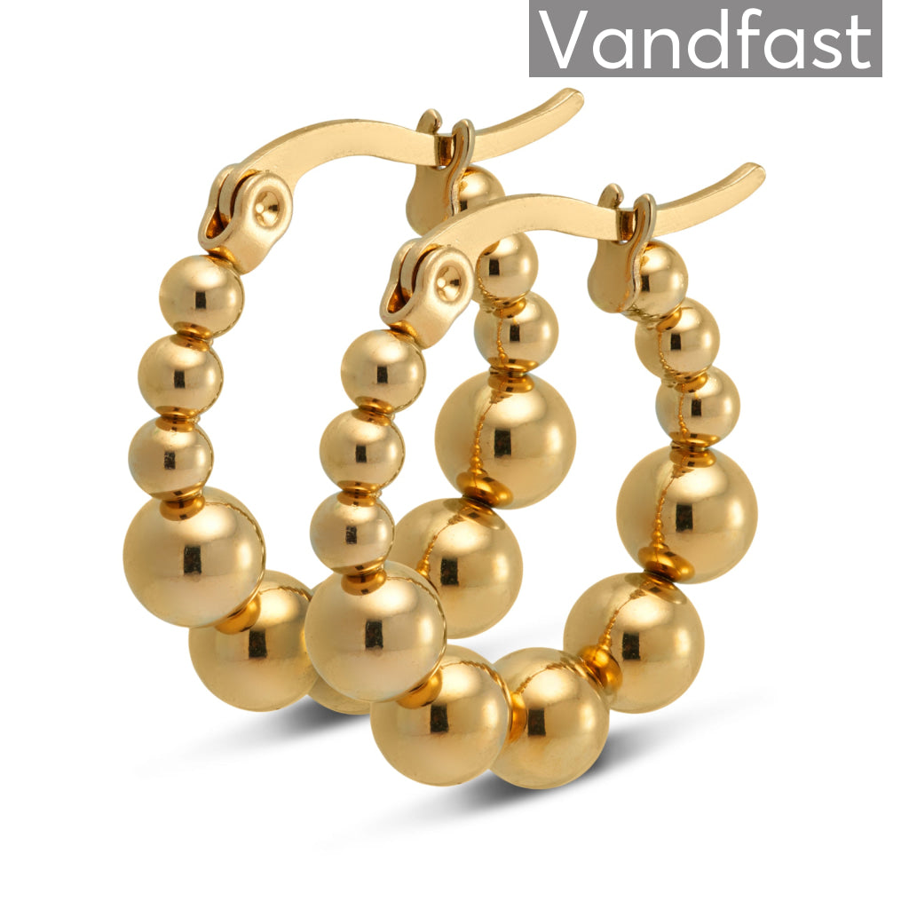 Annebrauner Creole Ball Petite øreringe 18k Guldbelagte