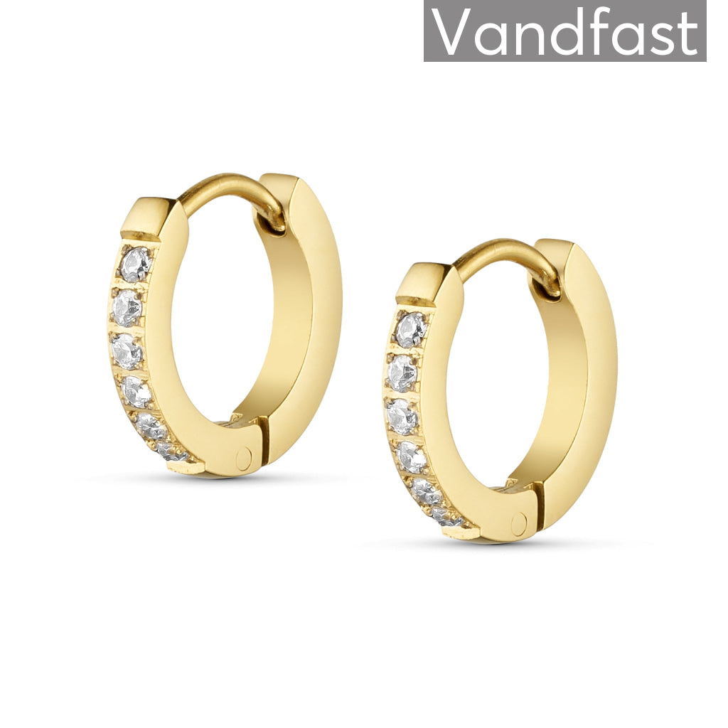 Annebrauner Creole Sparkle øreringe 18k Guldbelagt   Mm