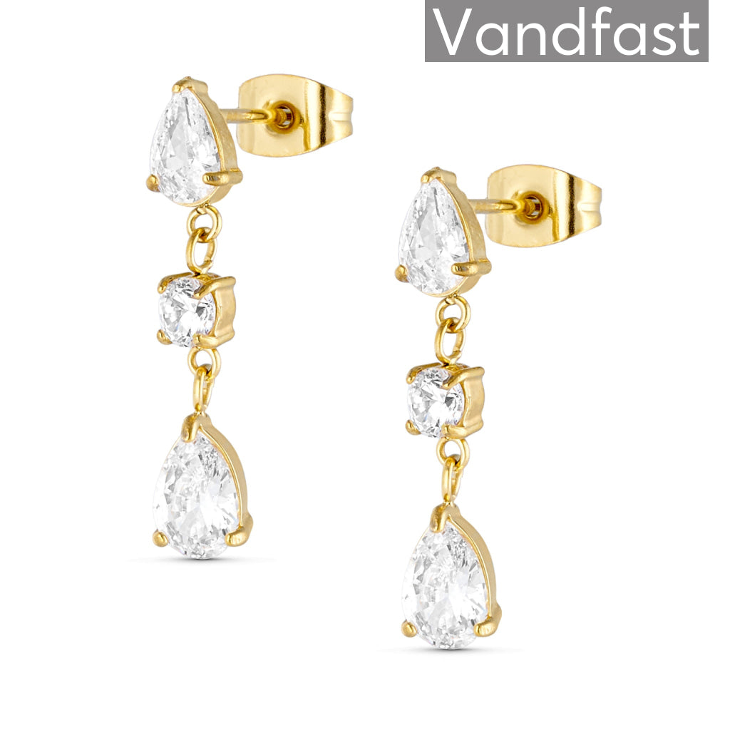Annebrauner Nova Zirconia øreringe 18k Guldbelagt