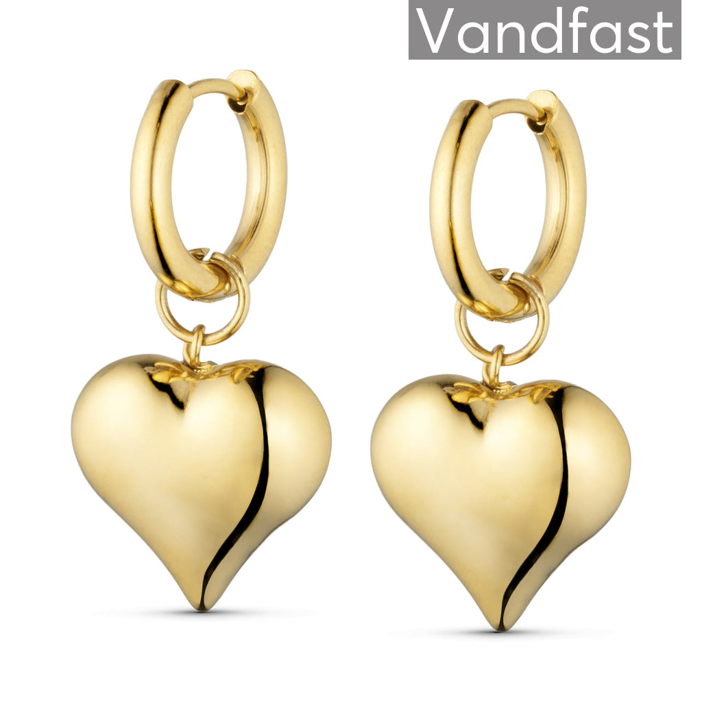 Annebrauner Palermo Heart Creole øreringe 18k Guldbelagt