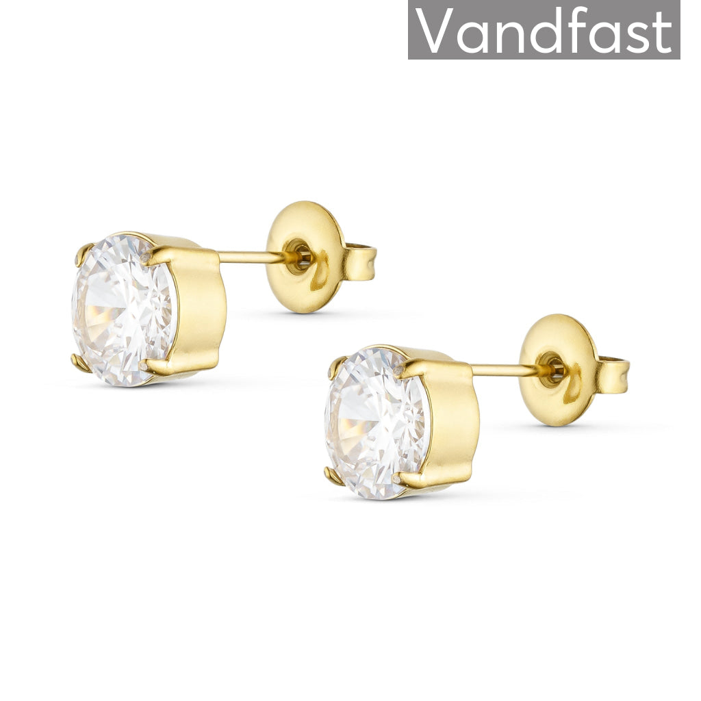 Annebrauner Princess   Mm Clear øreringe 18k Guldbelagt