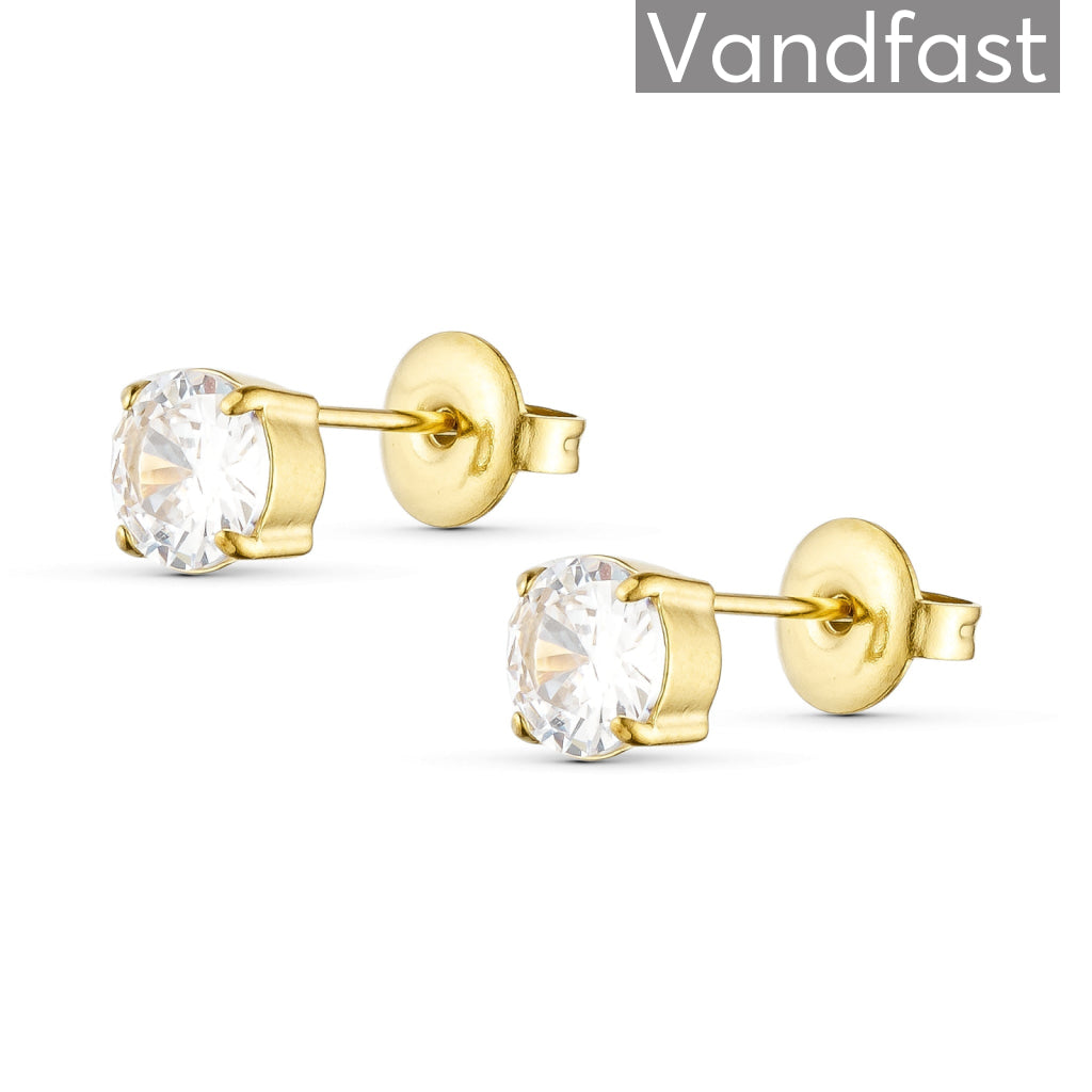 Annebrauner Princess   Mm Clear øreringe 18k Guldbelagt